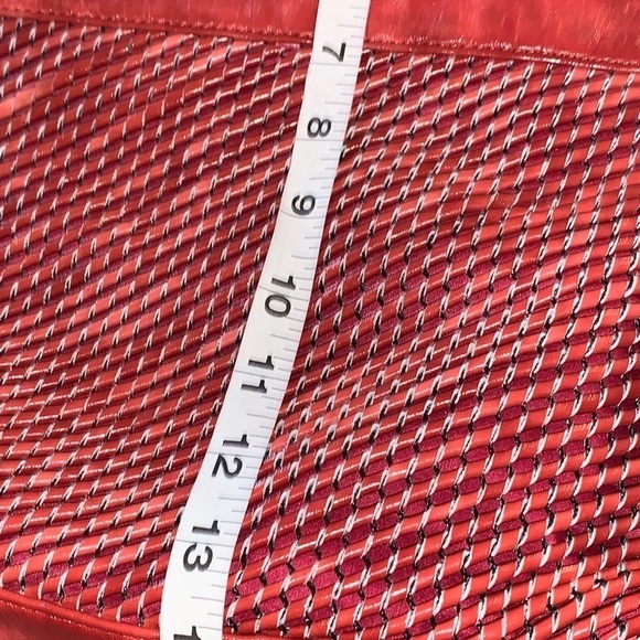 Faux Leather woven studded Large Clutch Purse in Wine Red - Picture 11 of 11